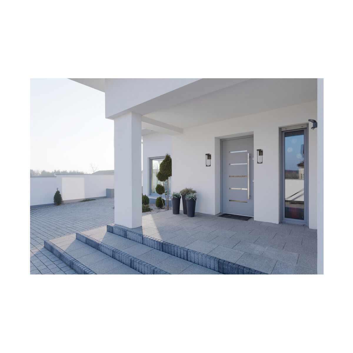 Optika Outdoor LED 10 inch Matte Black Outdoor Wall Sconce